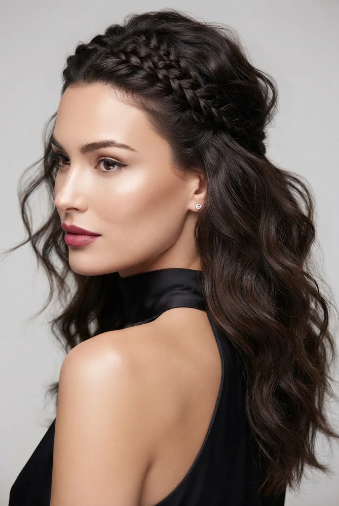 Soft Boho Waves with Pinned Sides — peinados elegantes sueltos ondas style outfit