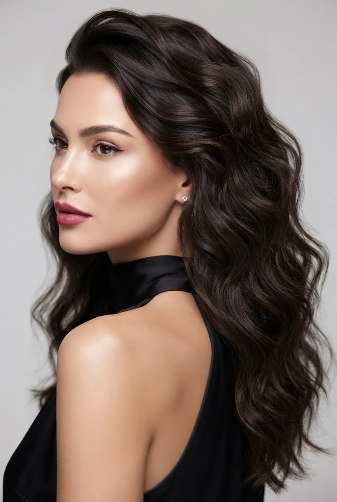 Effortless Textured Waves for Cocktail Hour — peinados elegantes sueltos ondas style outfit