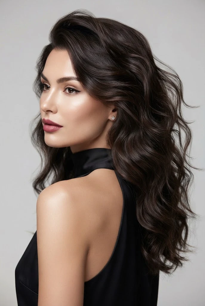 Glossy Undone Waves for Modern Galas — peinados elegantes sueltos ondas style outfit
