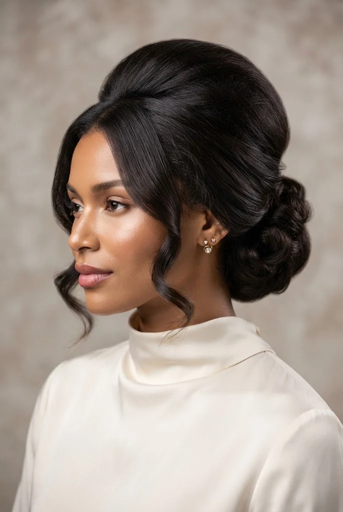 The Puffed Crown Retro Tease — peinados elegantes y faciles style outfit