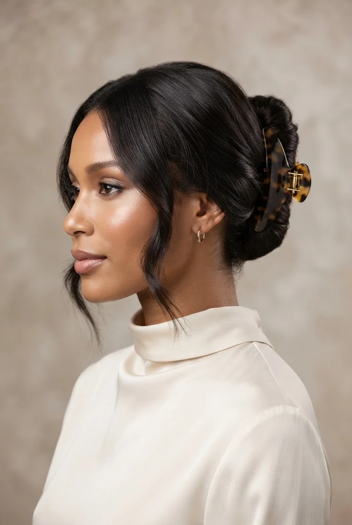 The Statement Claw Clip Twist — peinados elegantes y faciles style outfit