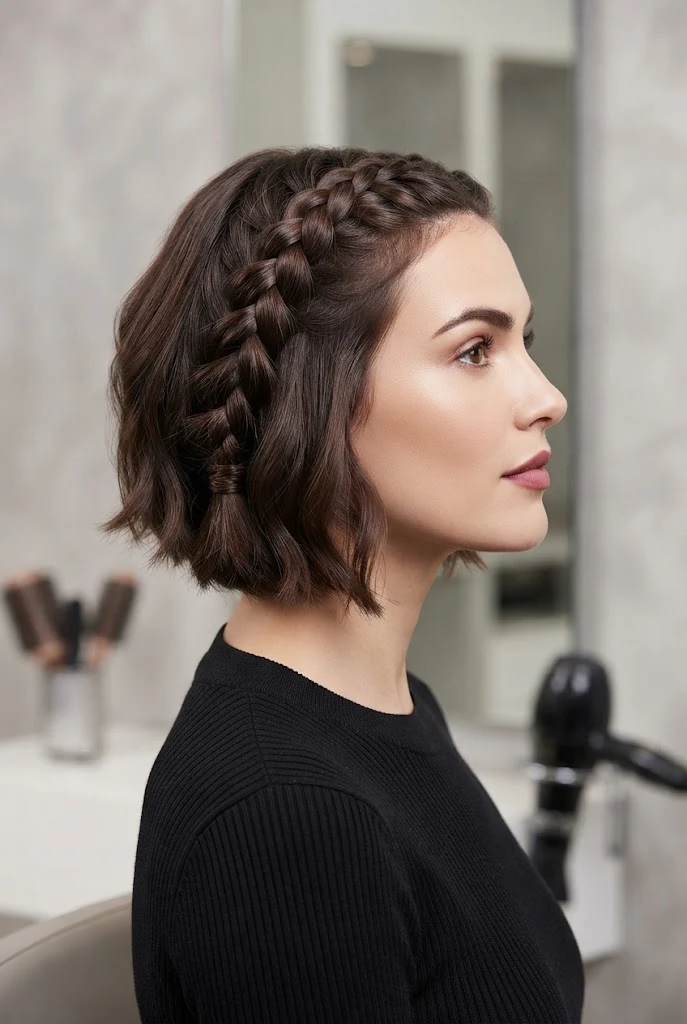 Double Dutch Braids into a Bob — peinados fáciles para cabello corto style outfit