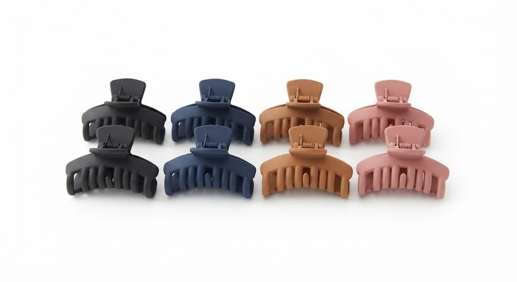 Small Matte Hair Claw Clips Set