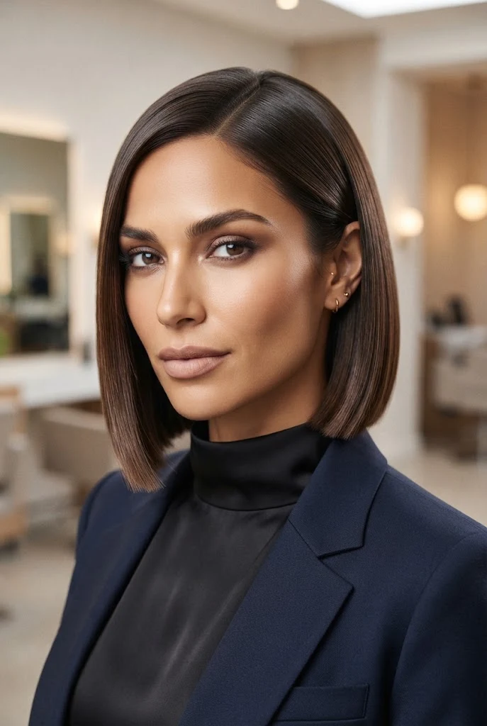 The Sleek Executive Glass Bob â peinados formales oficina cabello corto style outfit