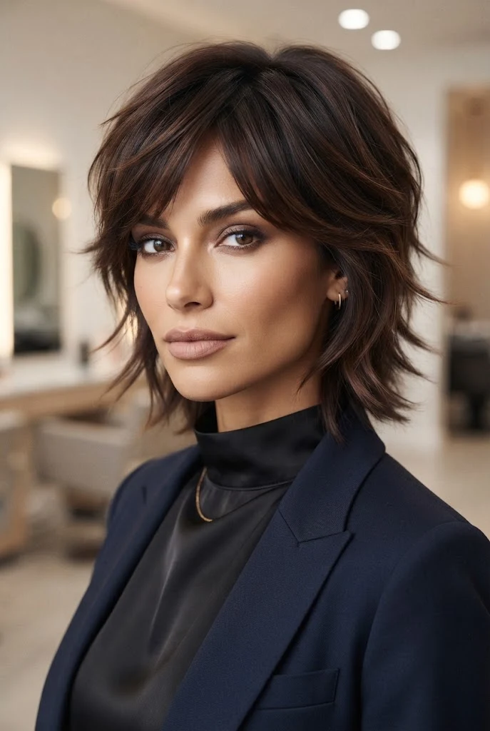 Textured Corporate Shag for Short Hair â peinados formales oficina cabello corto style outfit