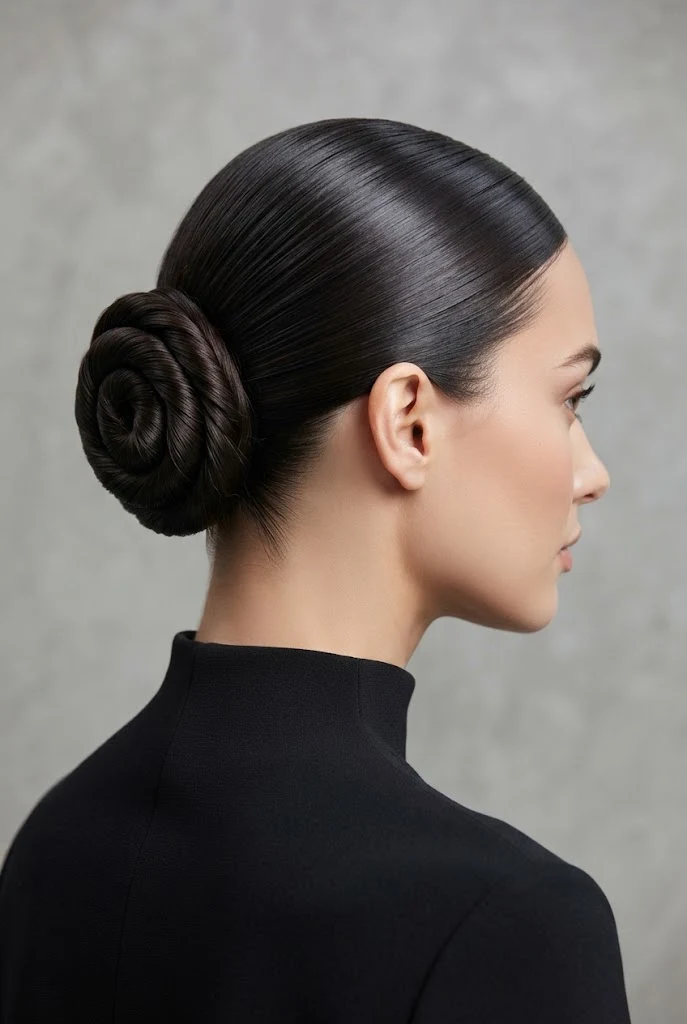 The Straight Wrap-Around Updo — peinados lacios elegantes style outfit