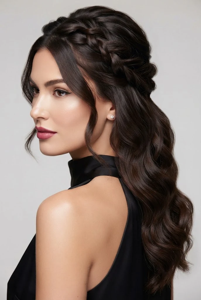 Double-Twist Bohemian Half-Up — peinados media cola elegantes style outfit
