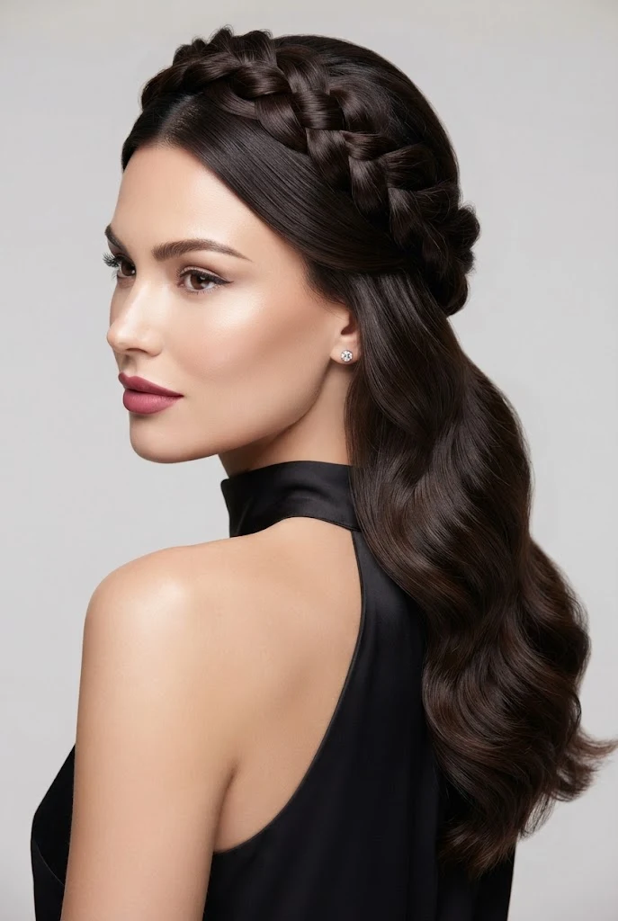 The Crown Braid Crown-Fusion — peinados media cola elegantes style outfit