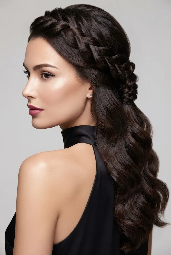 Waterfall Twist Hybrid — peinados media cola elegantes style outfit