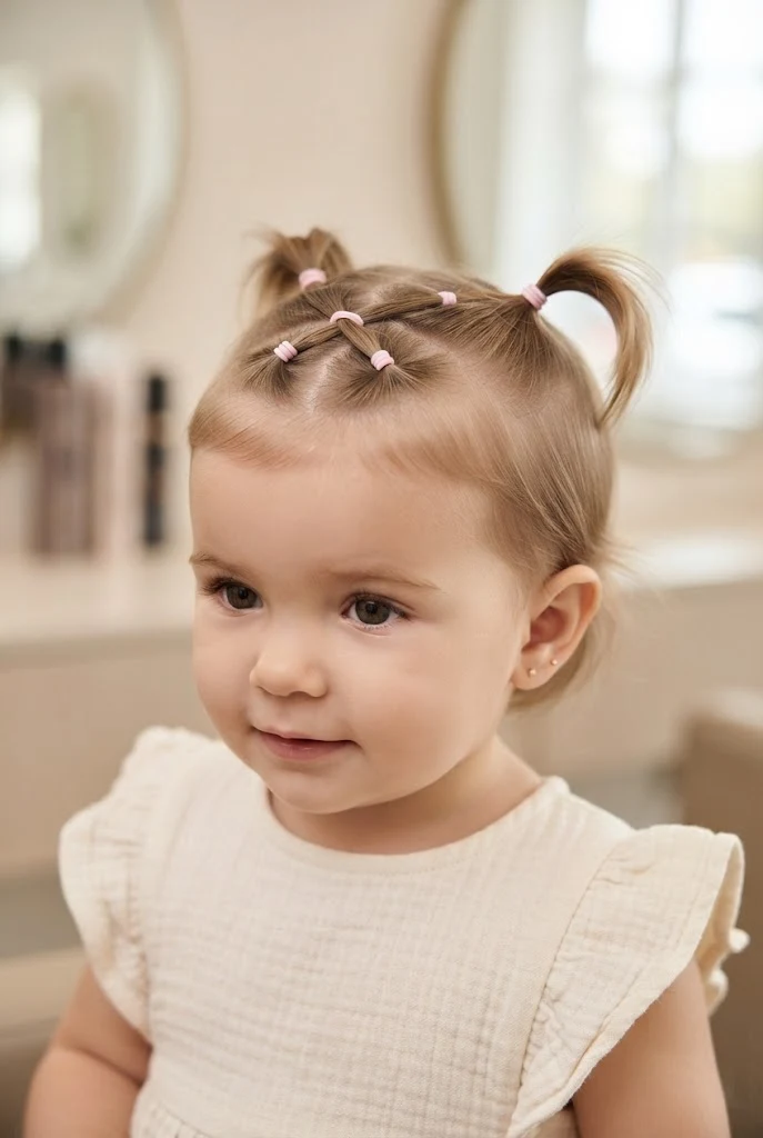 Sweetheart Criss-Cross Front Sections â peinados para bebes cabello corto ligas style outfit