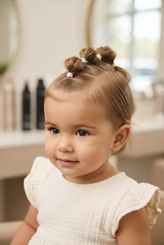 Whimsical Triple Bubble Mohawk â peinados para bebes cabello corto ligas style outfit
