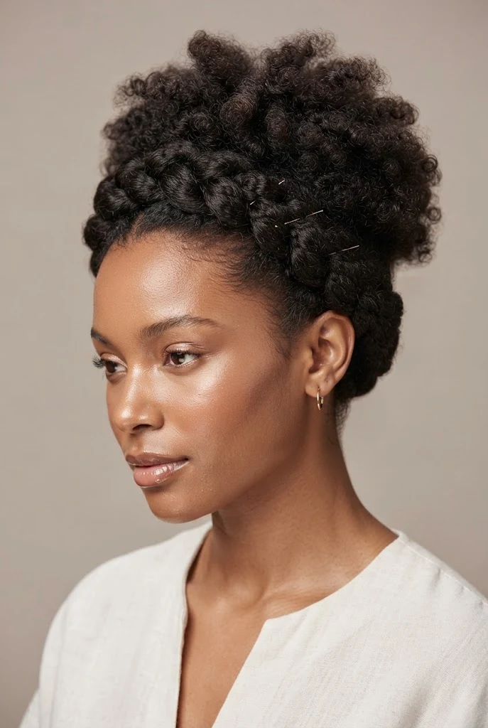 Halo Twist Crown — peinados para cabello rizado corto trenzas style outfit