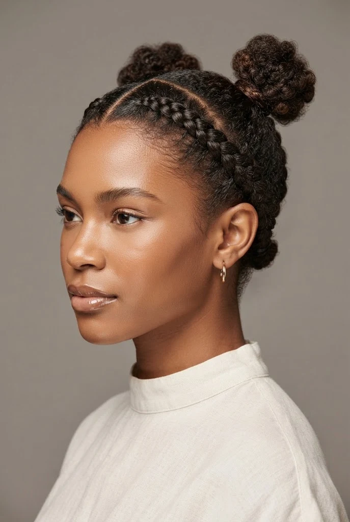 Frontal Dutch Pigtails — peinados para cabello rizado corto trenzas style outfit