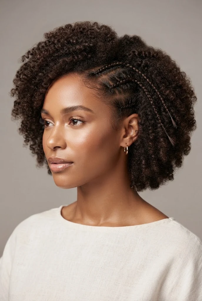 Accent Micro Braids — peinados para cabello rizado corto trenzas style outfit