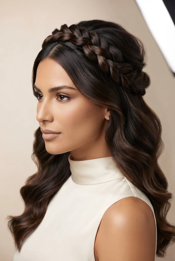Twisted Halo Half-Up — peinados para fiestas elegantes style outfit