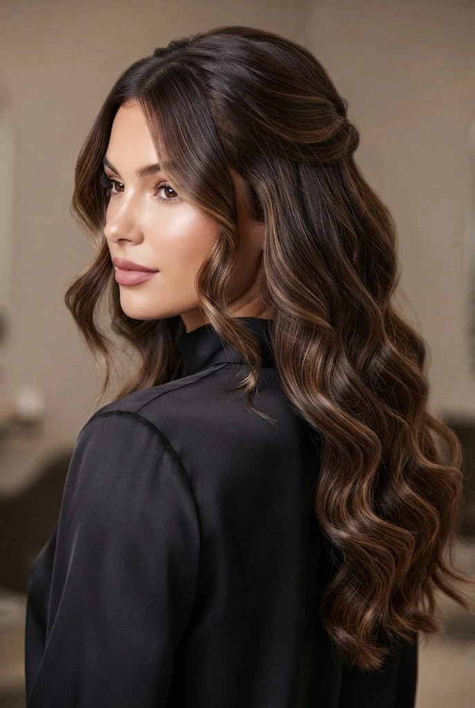 The Cascading Softly Undulating Curls — peinados para fiestas elegantes suelto style outfit