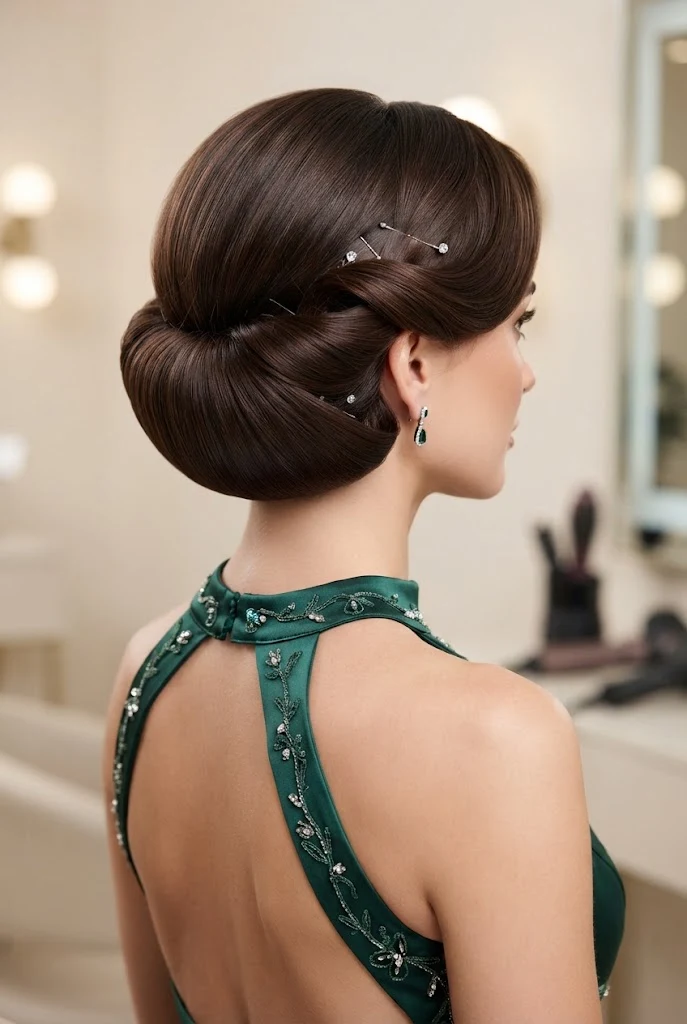 Sleek Middle-Part Bob Sharp — peinados para pelo corto elegantes style outfit
