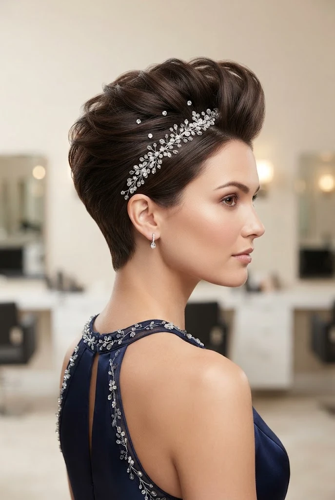 Crystal Headband Pixie Lift — peinados para pelo corto elegantes style outfit