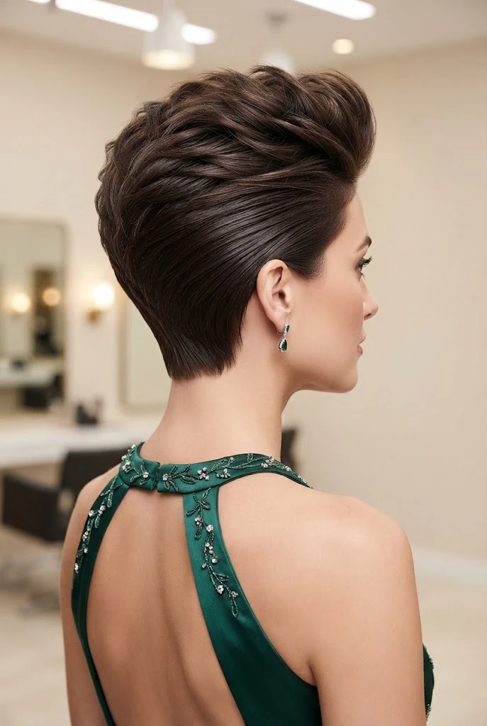 Textured Quiff Pomp — peinados para pelo corto elegantes style outfit