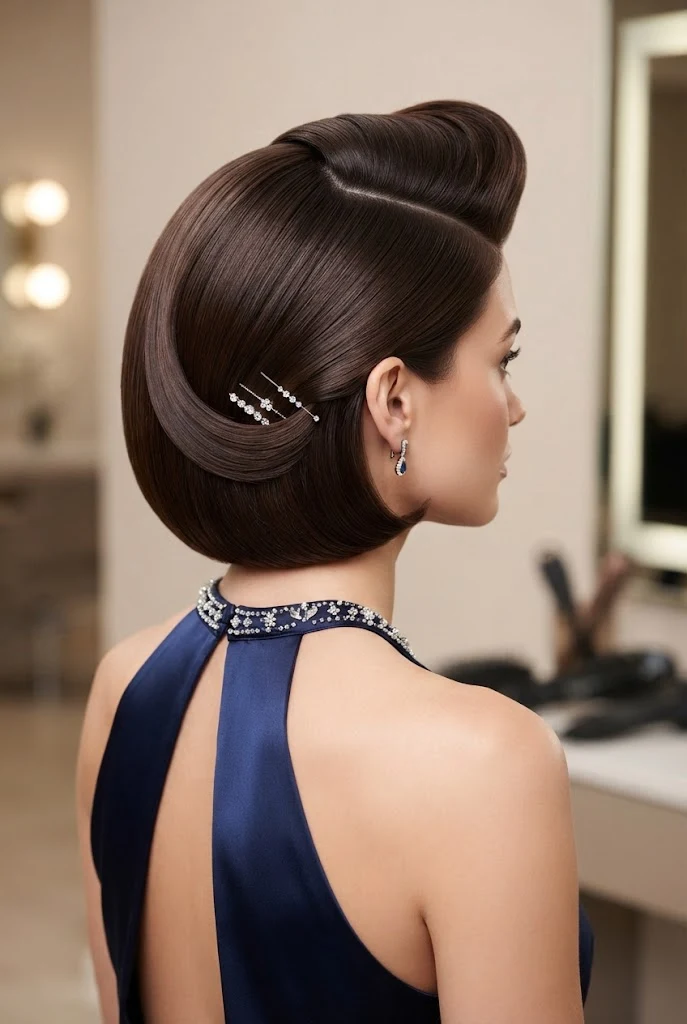 Velvet Ribbon Half-Crown — peinados para pelo corto elegantes style outfit