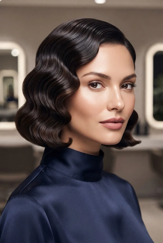 The Polished Finger-Wave Bob — peinados pelo corto elegantes style outfit