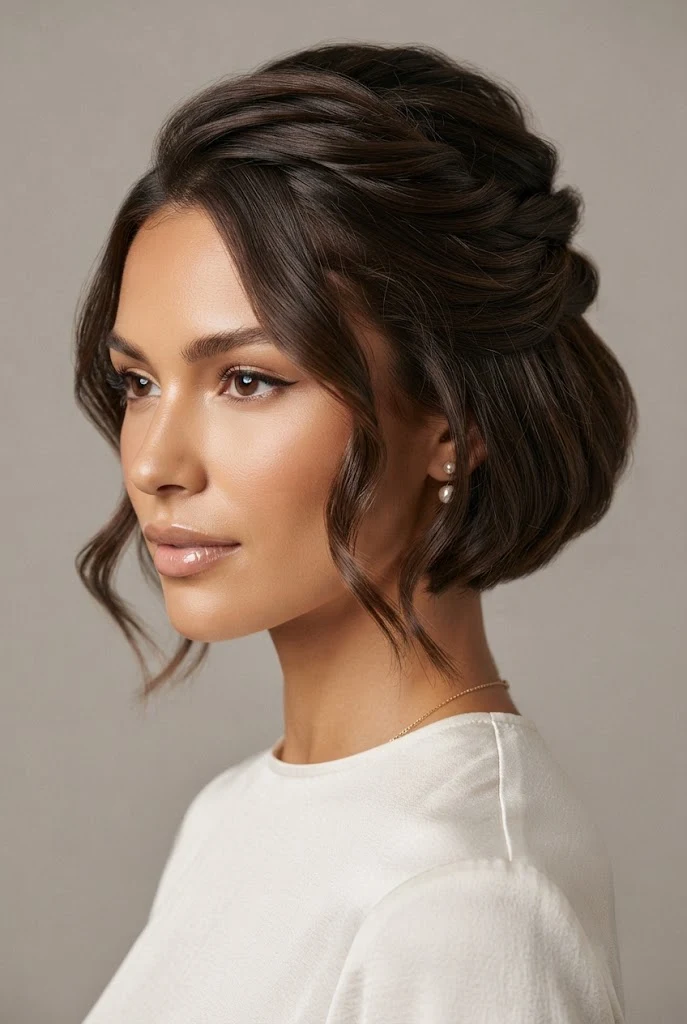 The Twisted French Twist Faux-Bob — peinados recogidos cabello corto boda style outfit
