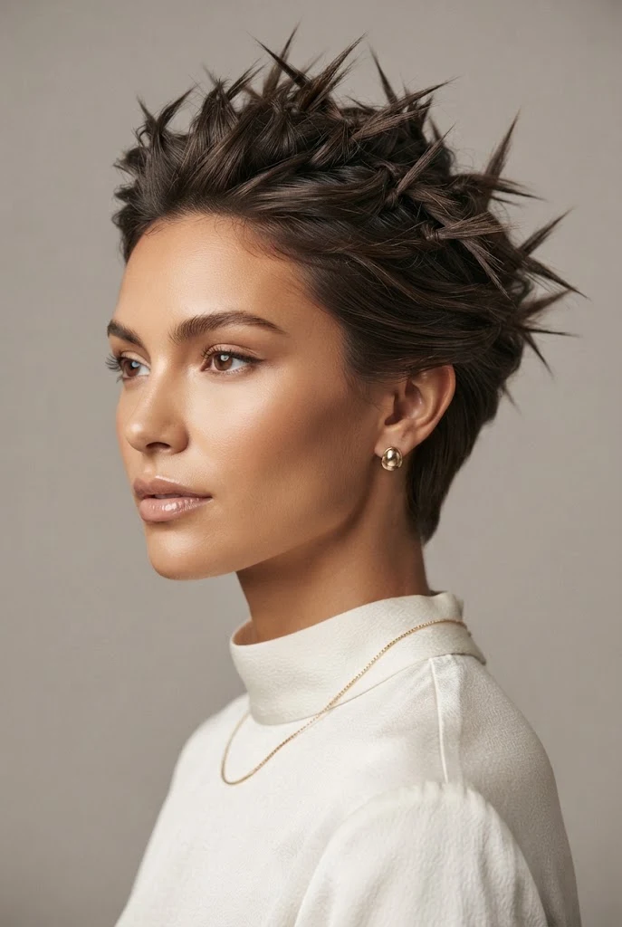 Textured Spiky Chic Updo — peinados recogidos cabello corto boda style outfit