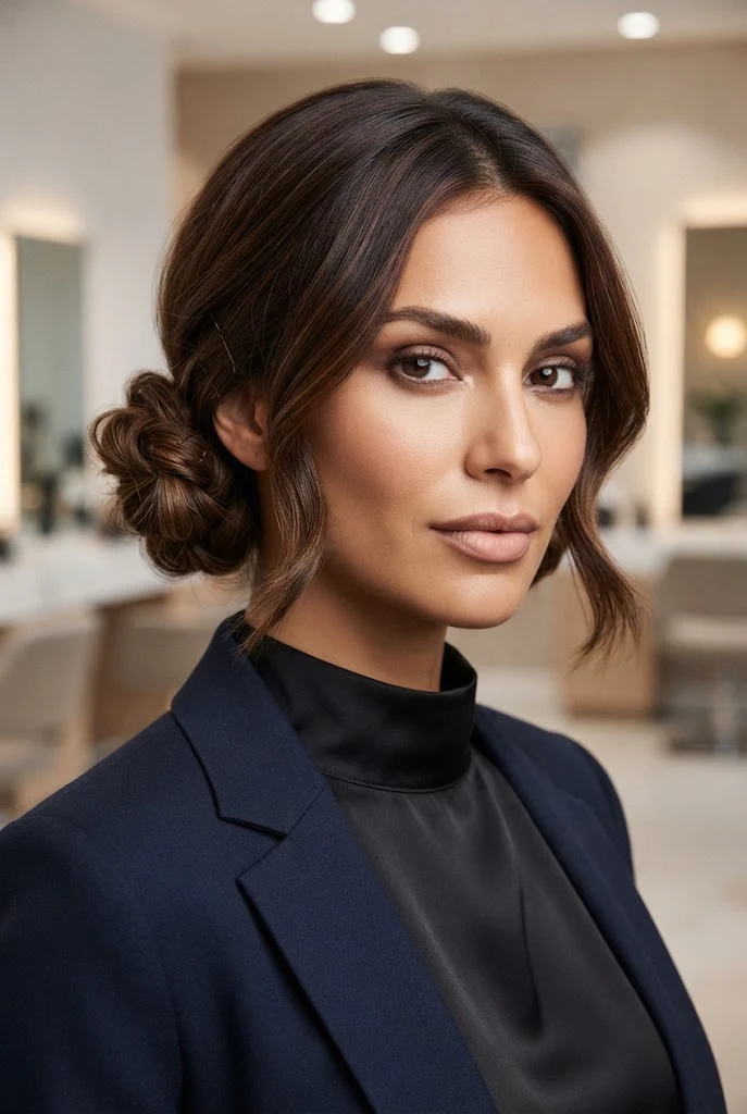 Low Boho Knotted Side Buns â peinados recogidos cabello corto faciles style outfit