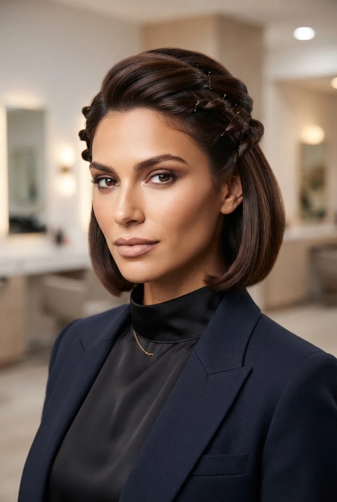 Pinned-Back Twist for Fine Textures â peinados recogidos cabello corto faciles style outfit