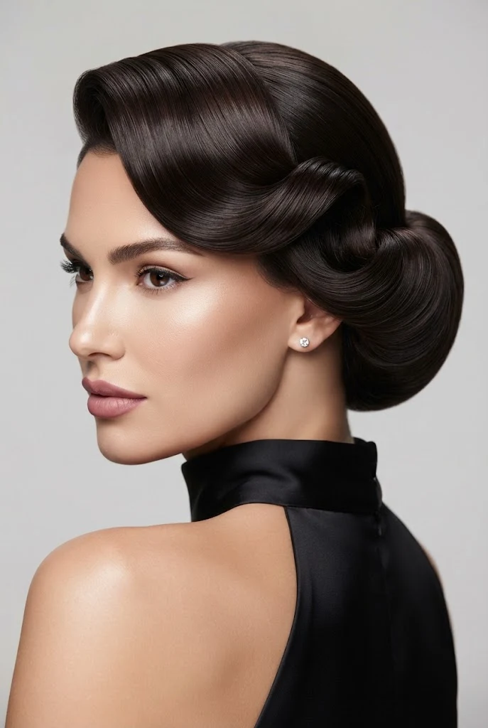 Soft Vintage Roll for Formal Dinners — peinados recogidos sencillos elegantes style outfit