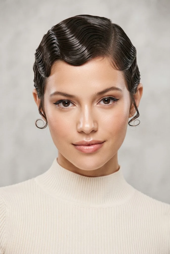 The Slicked-Back 1920s Marcel Wave — peinados retro cabello corto style outfit