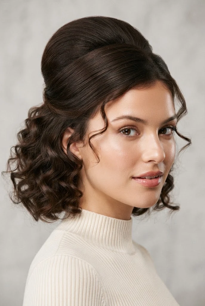 Retro Beehive Half-Up Mini — peinados retro cabello corto style outfit