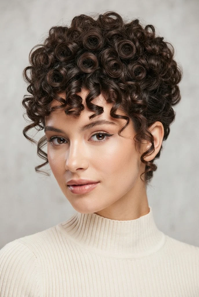 1950s Poodle Cut Curls — peinados retro cabello corto style outfit