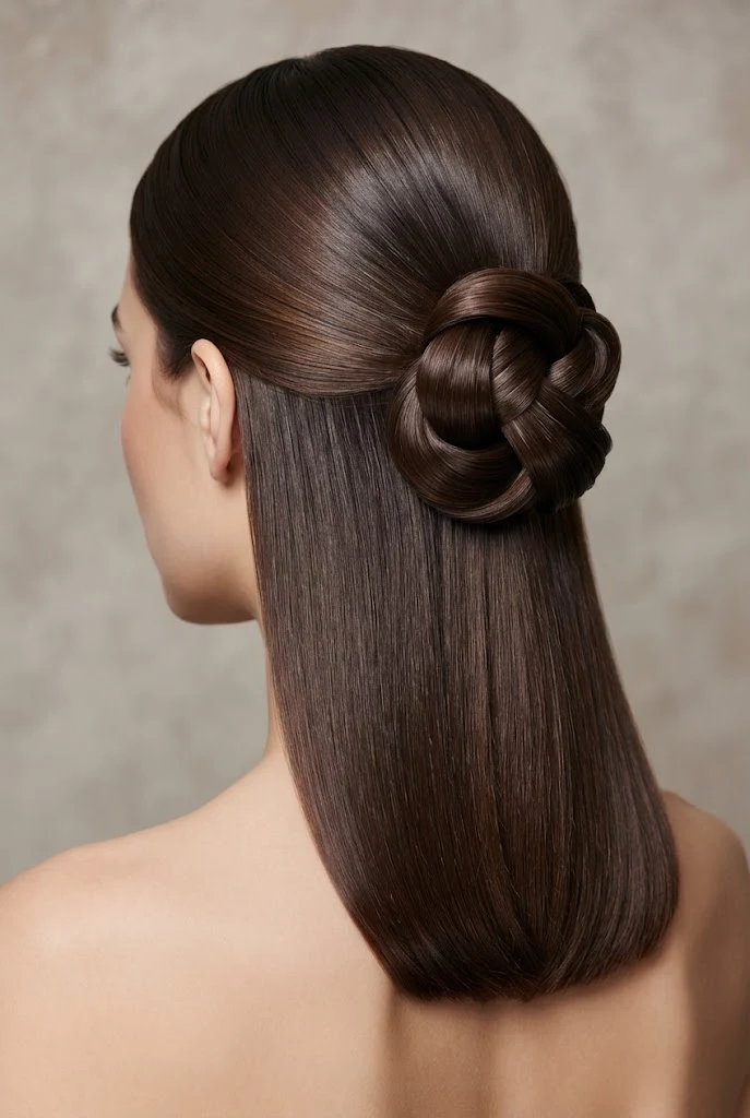 Interlocking Loop Half-Up — peinados semi recogidos elegantes style outfit