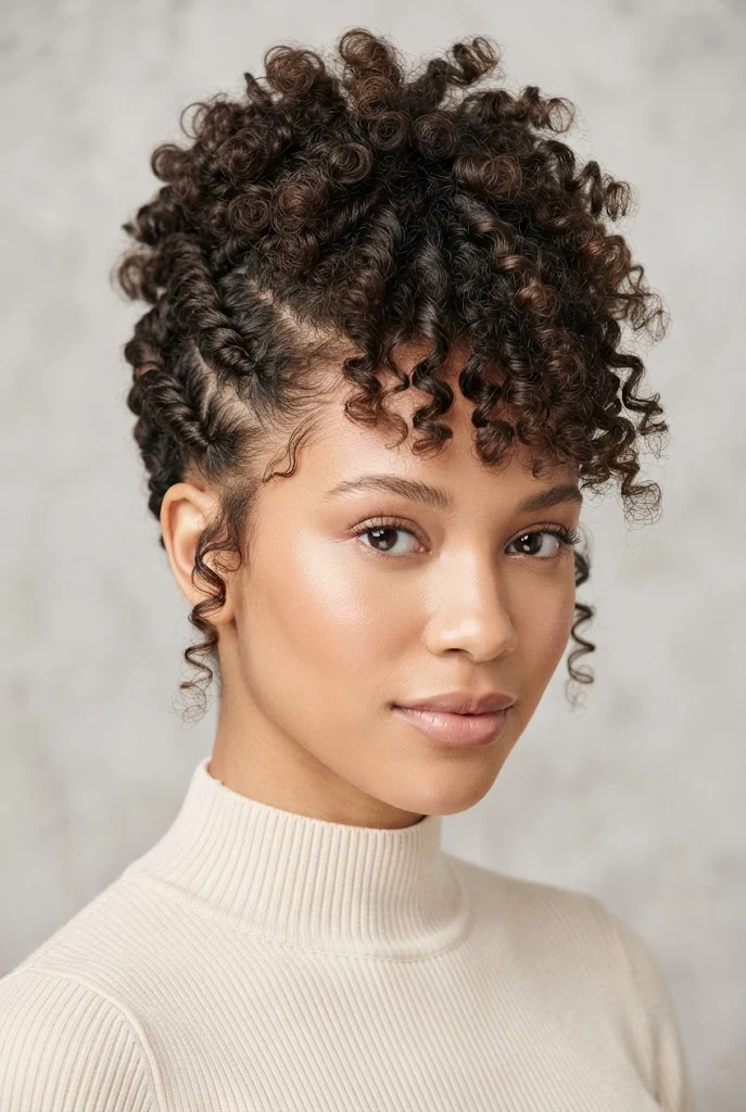 The Twisted Faux-Hawk Updo — peinados sencillos cabello corto fiesta style outfit