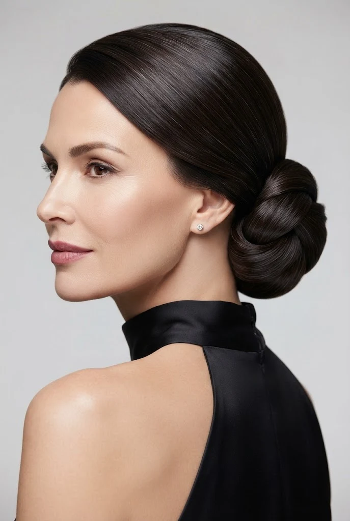 Elegant Knot for Mature Sophistication — peinados sencillos pero elegantes style outfit