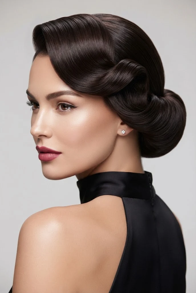 Soft Vintage Roll for Formal Dinners — peinados sencillos pero elegantes style outfit