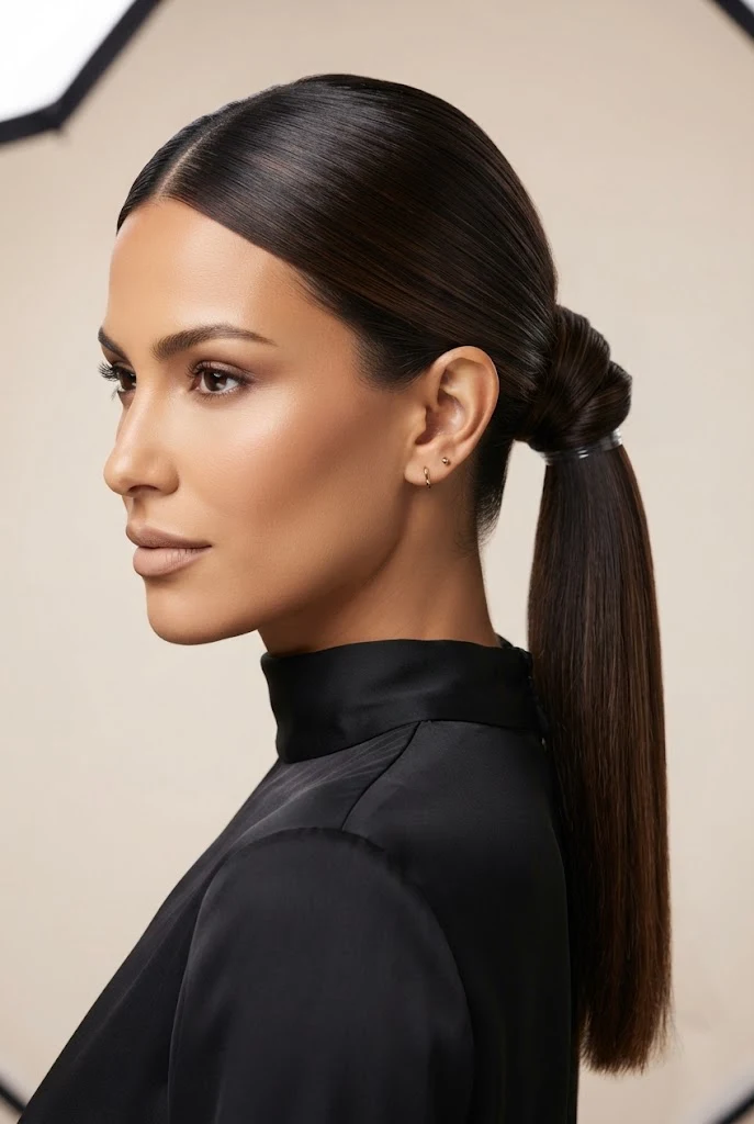 The Effortless Twist-Through Ponytail — peinados simples y elegantes style outfit