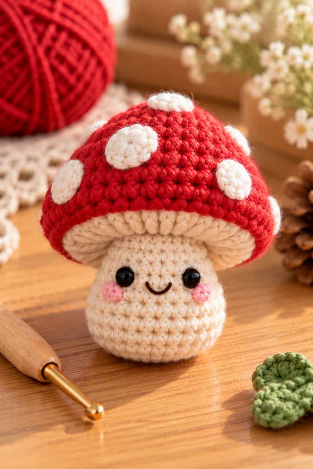 Tiny Amigurumi Mushroom — pola amigurumi style outfit