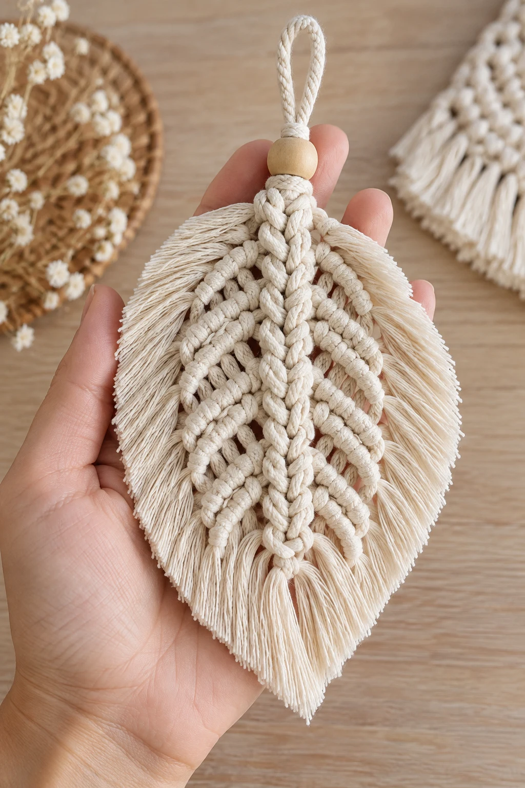 Delicate Macrame Leaf Decorations — pola macrame style outfit