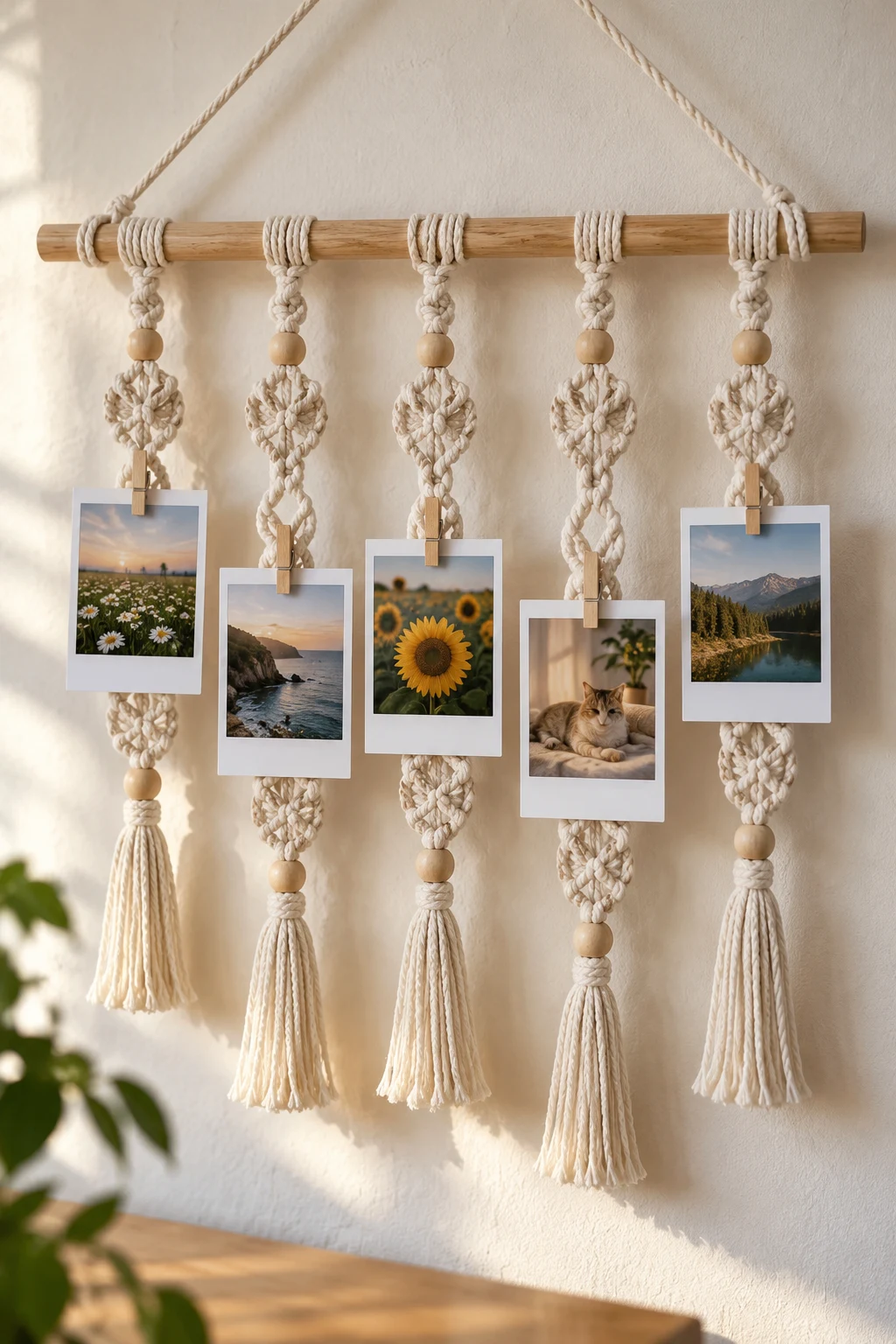 Hanging Polaroid Photo Display — pola macrame style outfit