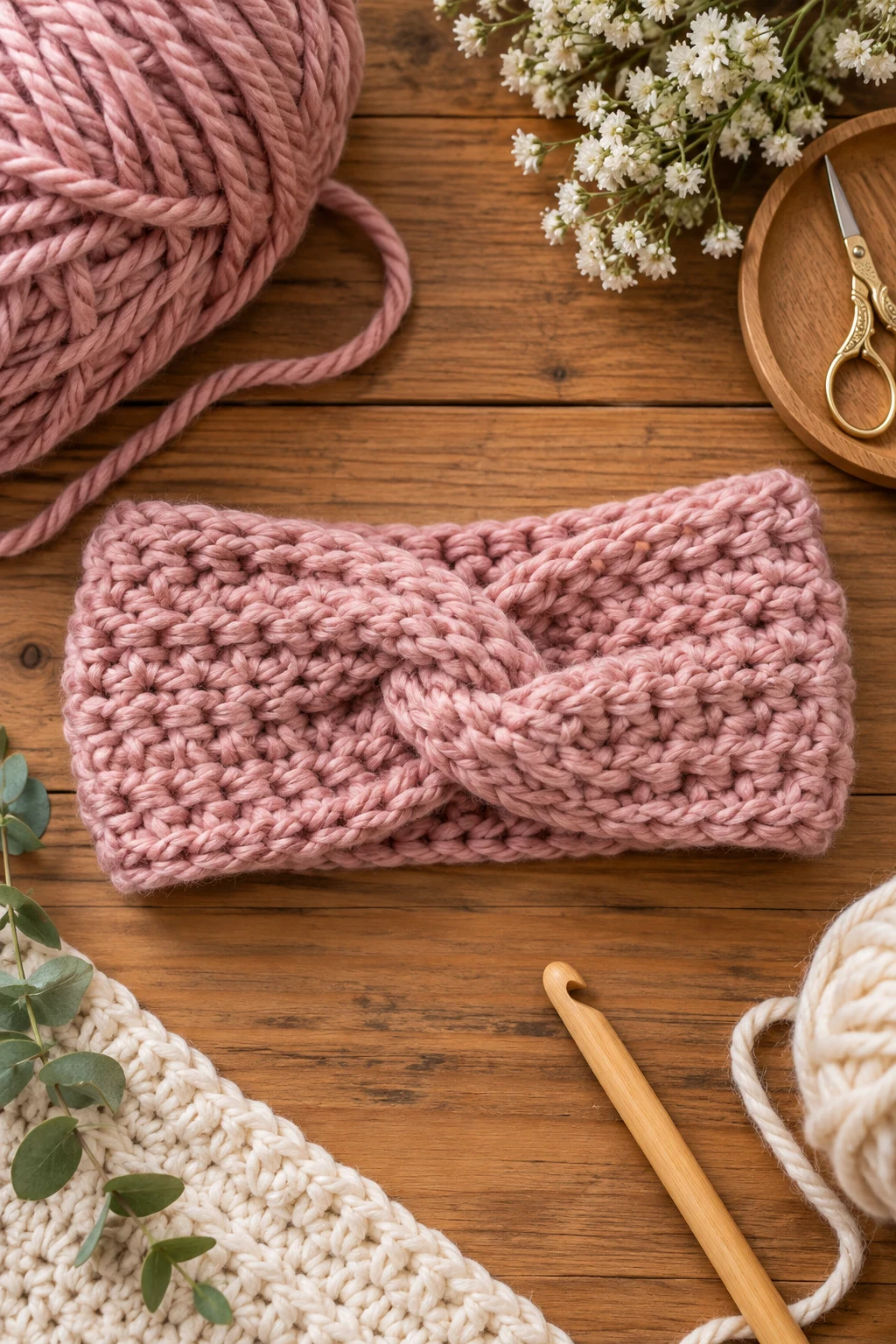Chunky Crochet Headband — quick crochet patterns style outfit