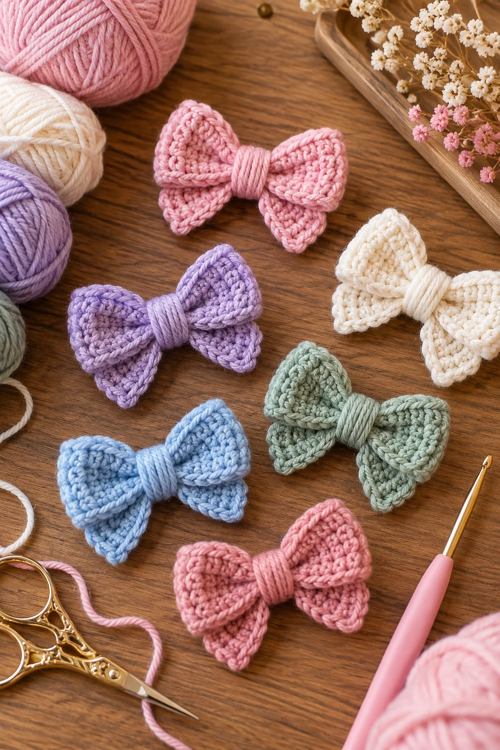 Cute Mini Crochet Bow — quick crochet patterns style outfit