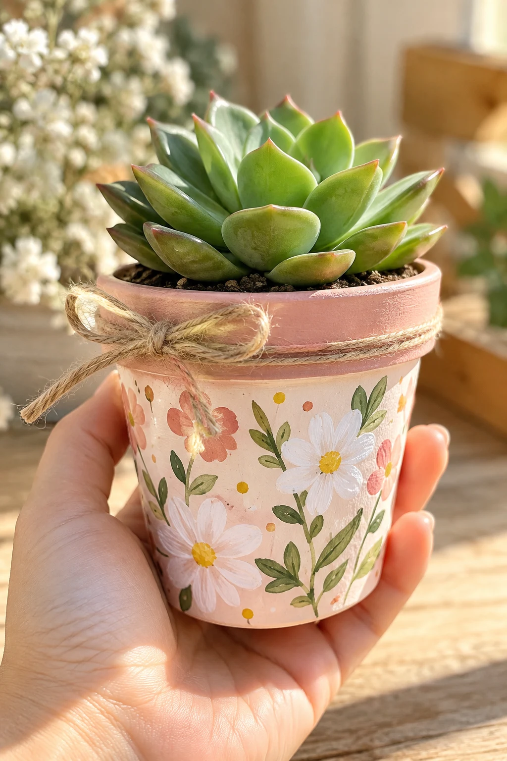 A Mini Plant Gift With a Painted Pot — quick diy gifts style outfit