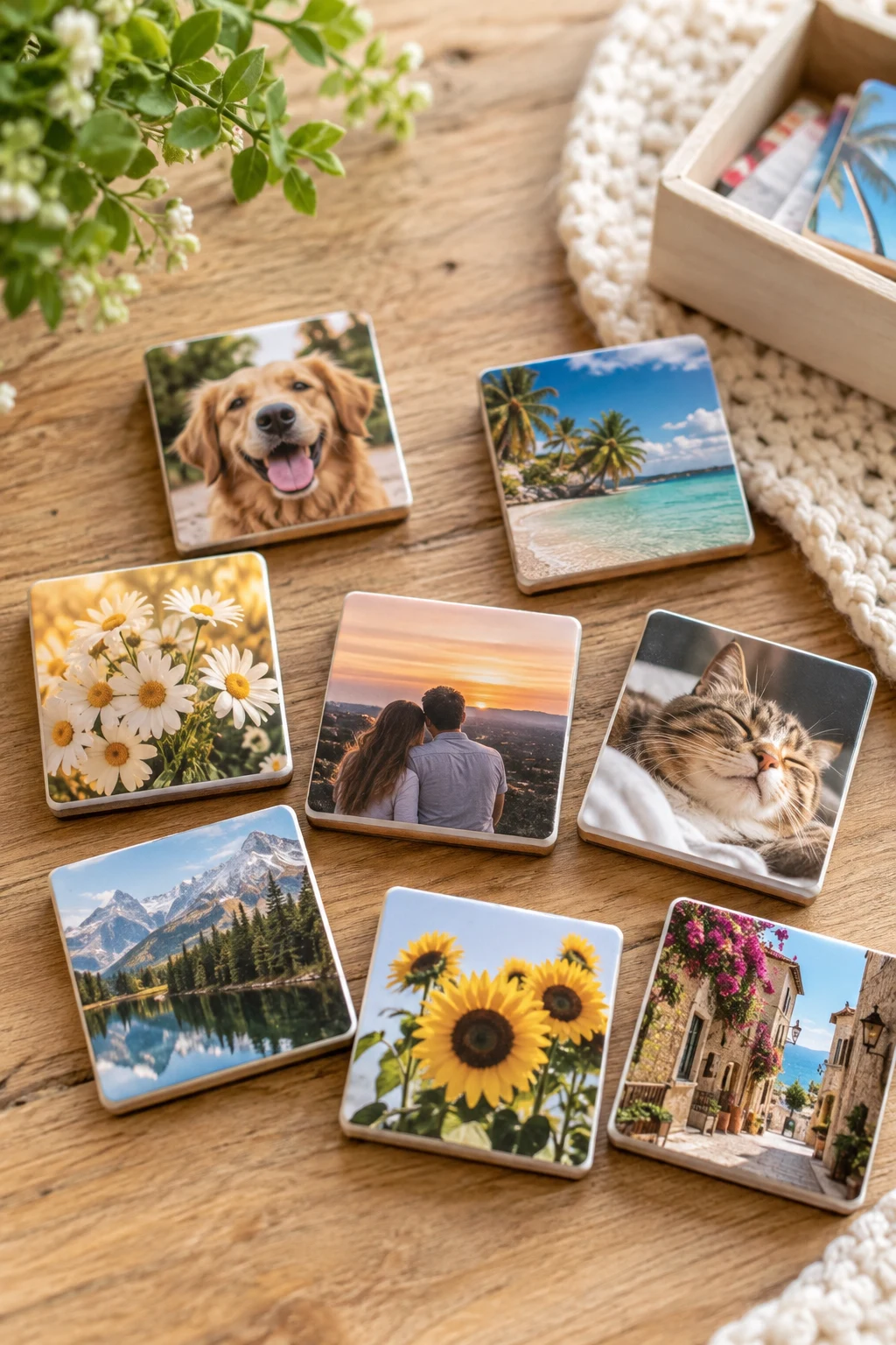 A DIY Photo Magnet Set — quick diy gifts style outfit