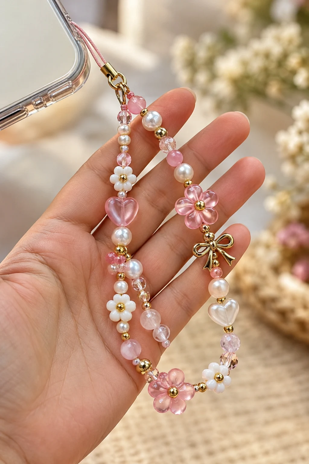 Handmade Beaded Phone Charm — quick diy gifts style outfit