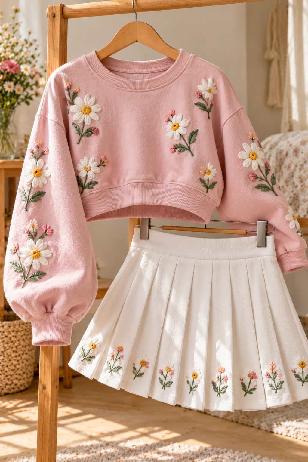 Vintage-Inspired Floral Dress With a Knit Cardigan — really cute outfits