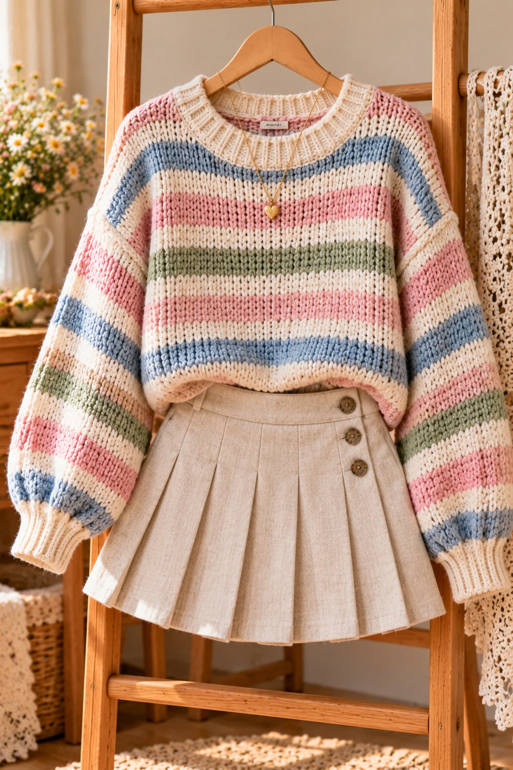 Matching Ribbon Accessories and a Simple Dress — really cute outfits