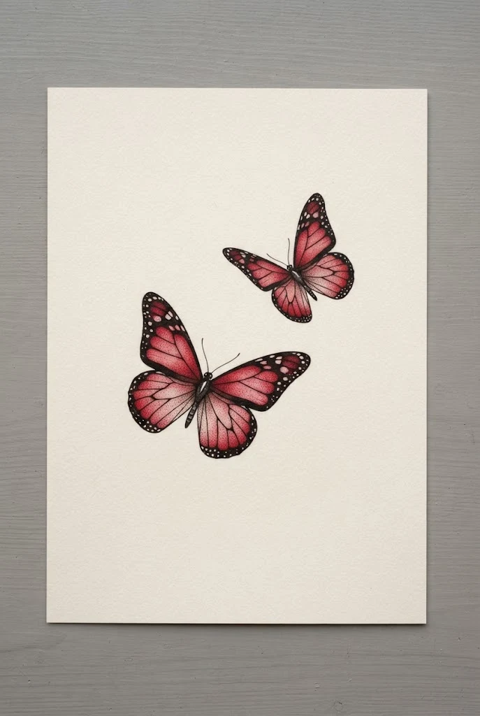 Dynamic Duo Flight Line — red butterfly tattoo behind ear style outfit