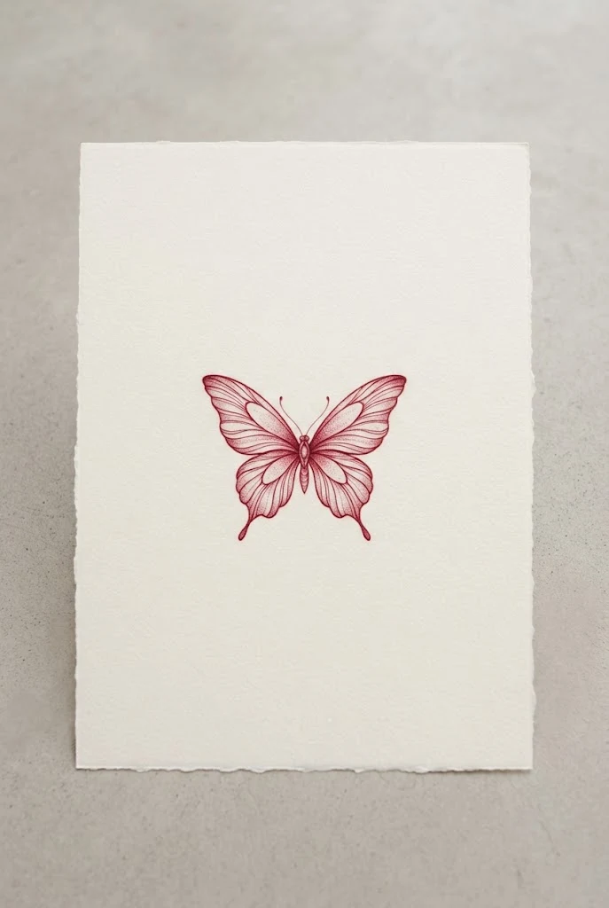 Behind-The-Ear Red Ink Butterfly Tattoo Ideas — red ink butterfly tattoo style outfit
